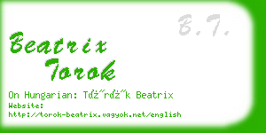 beatrix torok business card